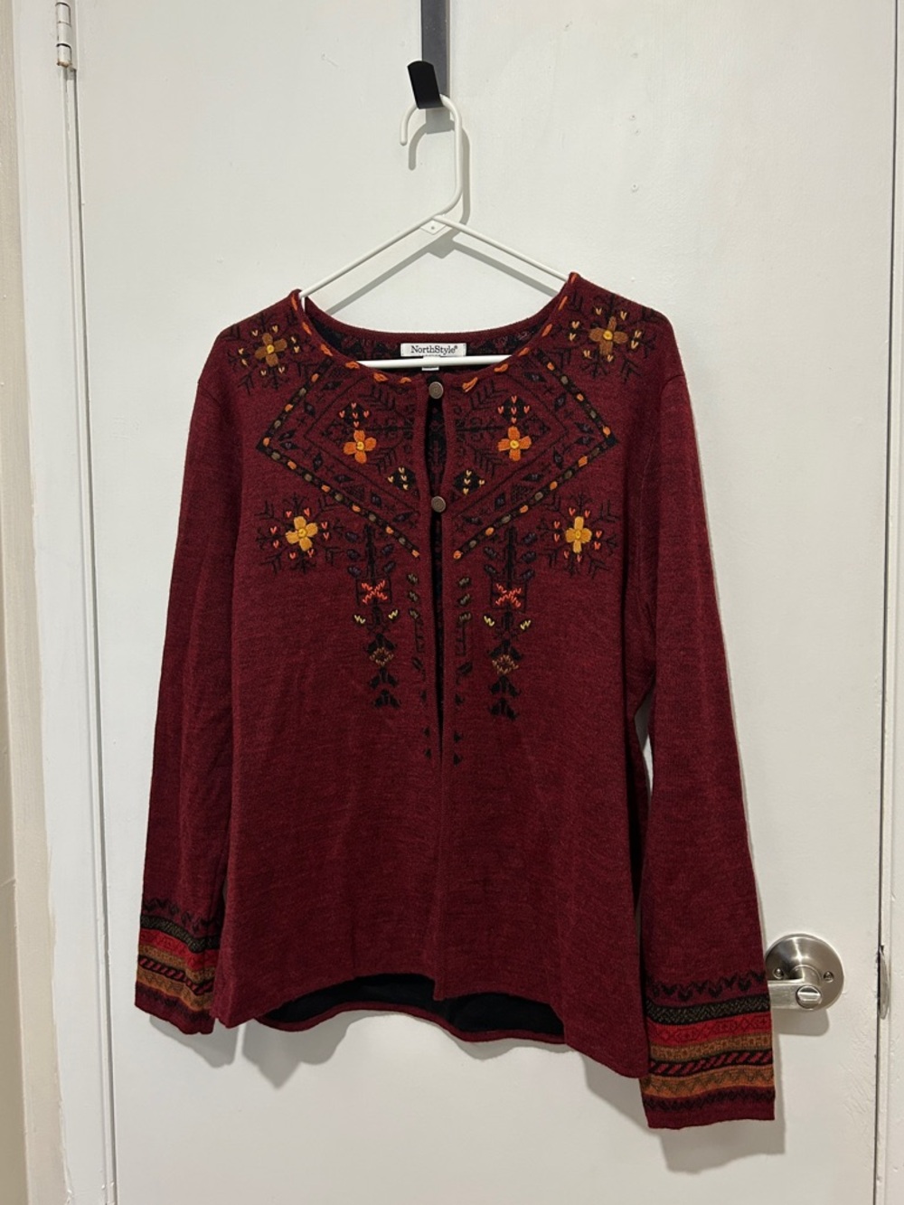 Burgundy Northstyle cardigan sweater